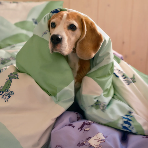 Arabia Moomin duvet cover set Snufkin, green