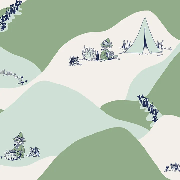 Arabia Moomin duvet cover set Snufkin, green