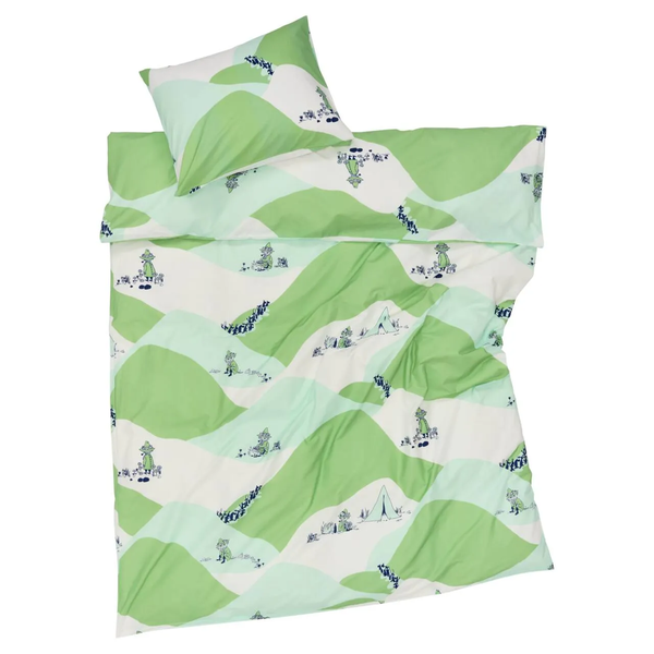 Arabia Moomin duvet cover set Snufkin, green