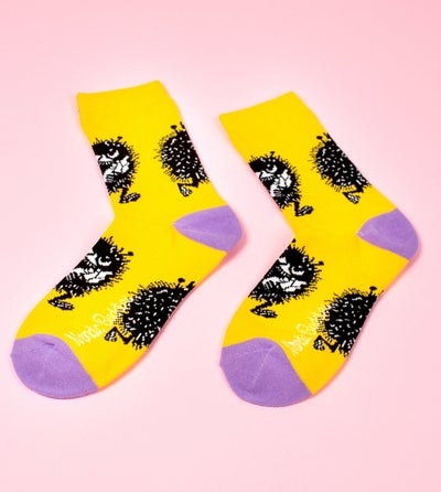 Nordicbuddies Stinky on the Run women's socks, yellow