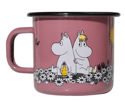 Muurla Moomin Enamel Mug Forever Together (Discontinued), Pink