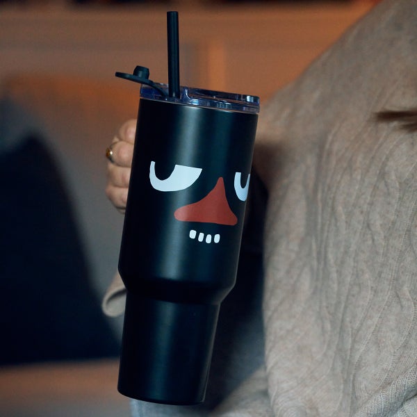 Moomin Stinky Straw Tumbler 1.2 l - Black