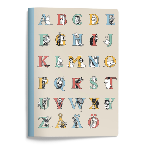 Putinki Moomin Notebook A5 - Alphabet (Beige)