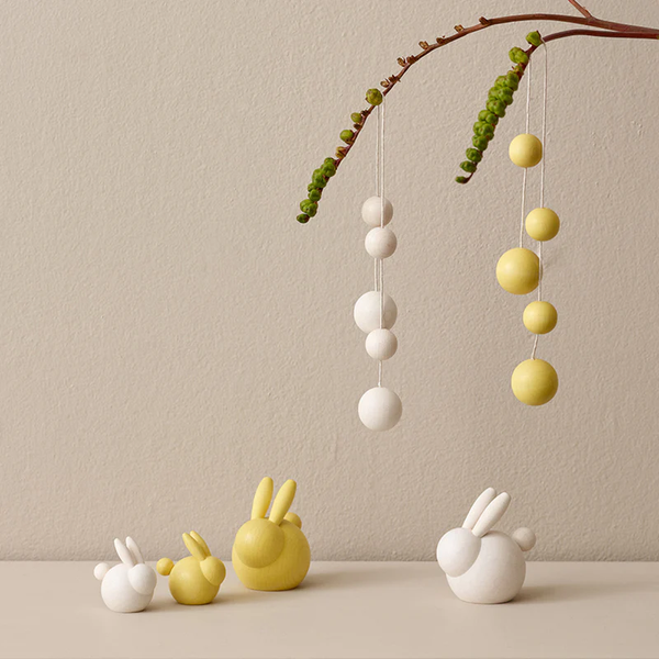 Aarikka Pupunen ornament, yellow 4cm