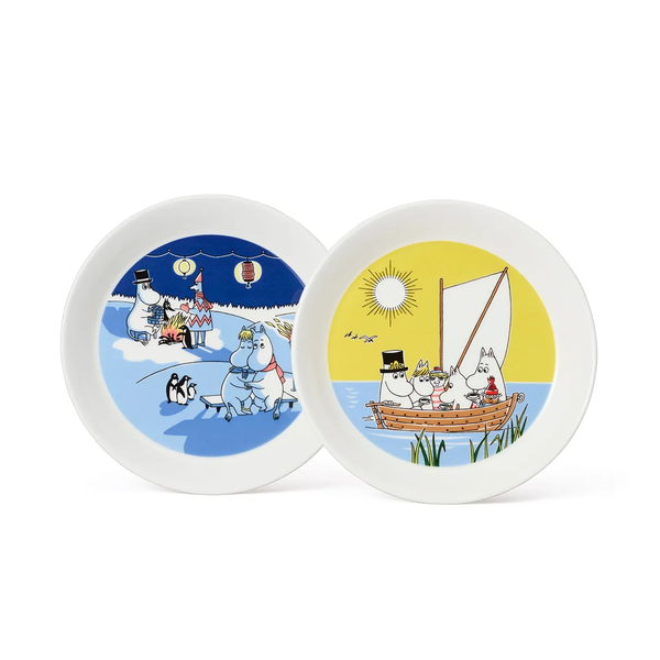Moomin Special Edition Plates Winter Bonfire & Sailing (set 10/10)