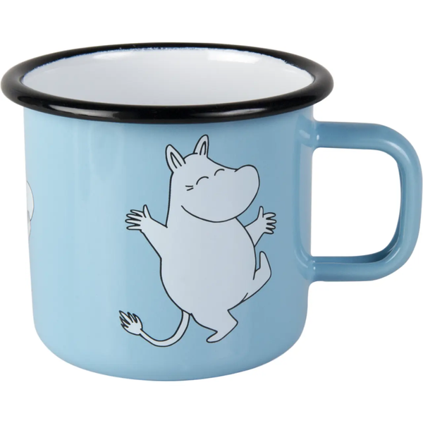 Muurla Moomin Enamel Mug Moomintroll Retro 3.7 dl, light blue