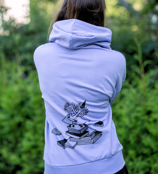 KiOma Moomin adults' hoodie, Myrsky, Novelists, Thingumy and Bob, XS-L