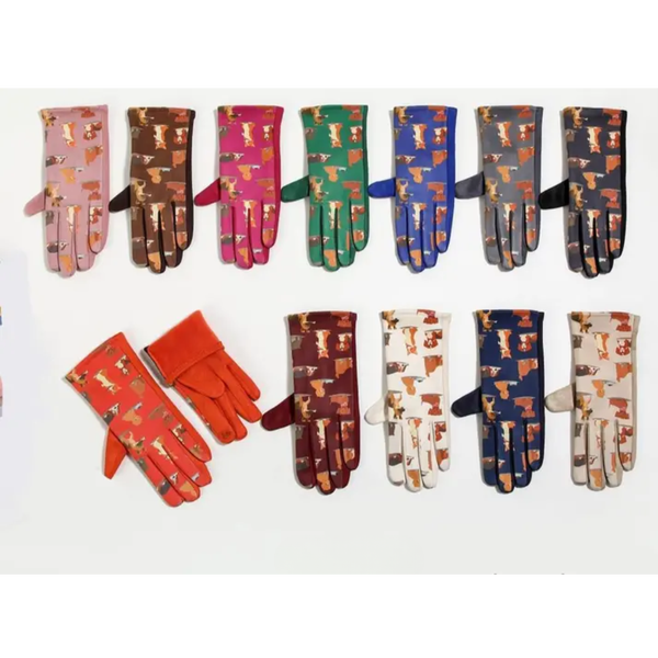 Adorable Stretchy Dog Pattern Gloves