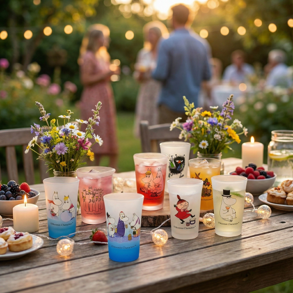 Moomin Mini glass 2-set, Moominpappa & Stinky