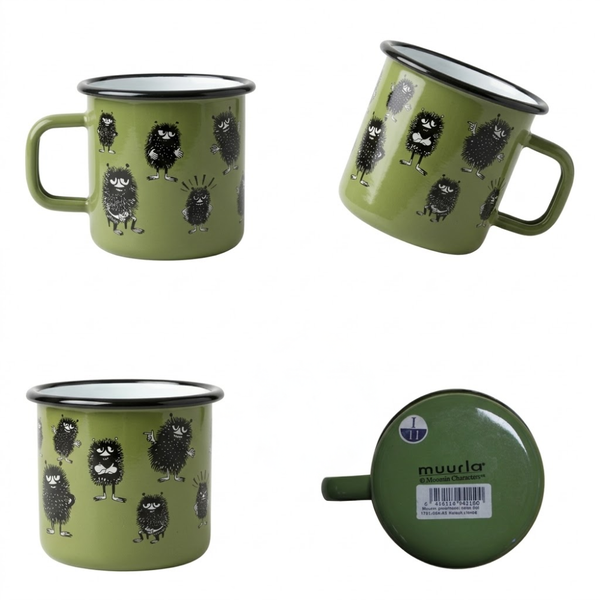 Muurla Moomin Enamel Mug Retro &ndash; Stinky, 3.7 dl (Discontinued)