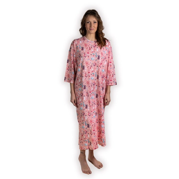 KiOma Moomin women's long nightgown Festivities, light pink