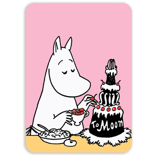 Moomin Postcard: Moominmamma and Cake