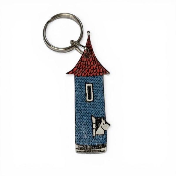 Moominhouse Wooden Keychain