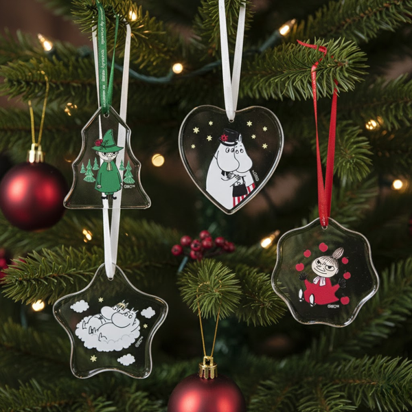 Muurla Moomin Glass Ornaments, assorted characters
