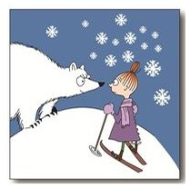 Moomin Coaster "Little My and the Polar Bear"