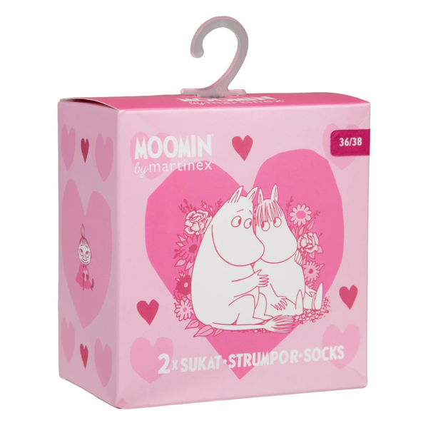 Martinex Moomin Dearest Sock Gift Set (2 pairs), Red/Pink