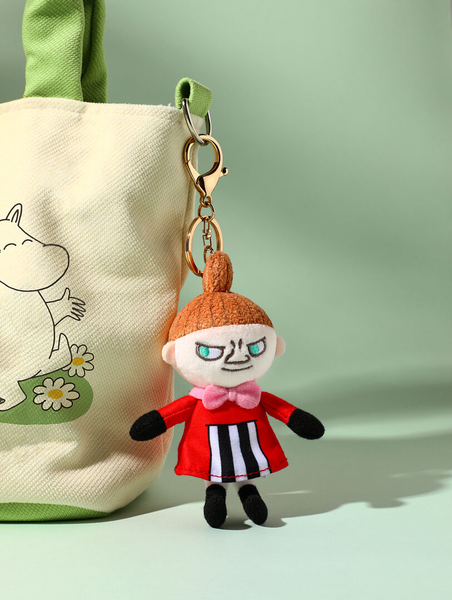 Anglo Nordic Moomin soft toy keyring/bag accessory Little My, red