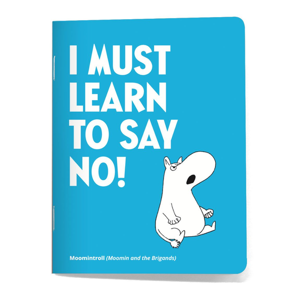 Moomin Mini Notebook: Moomintroll "I must learn to say no"