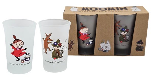 Moomin Mini Glasses 2 pcs &ndash; Little My & Snufkin