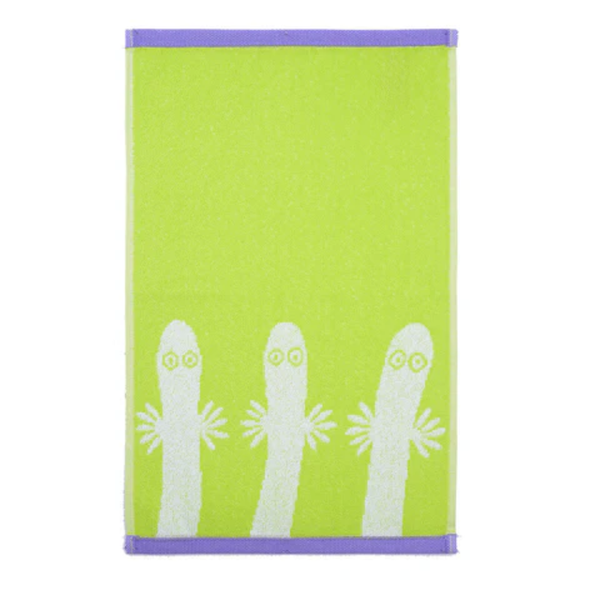 Finlayson Moomin Hand Towel, "Hattifatteners" (Lime) (Discontinued Product)