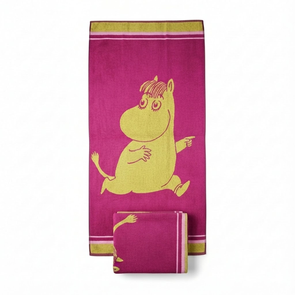 Finlayson Snorkmaiden bath towel fuchsia lime
