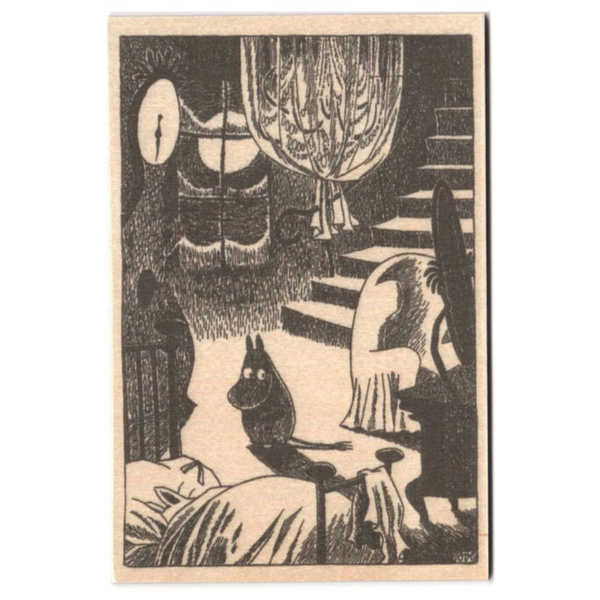 Moomin Wooden Card: Night Visitor