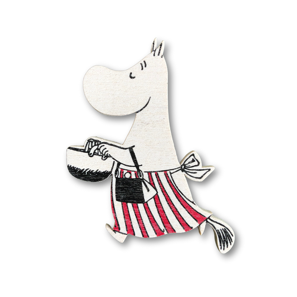 Moomin magnet wooden Moominmamma & pot