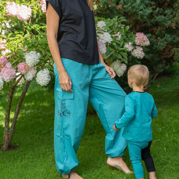 Moomin by KiOma women's pants Virna, jade - Snufkin, XS-L