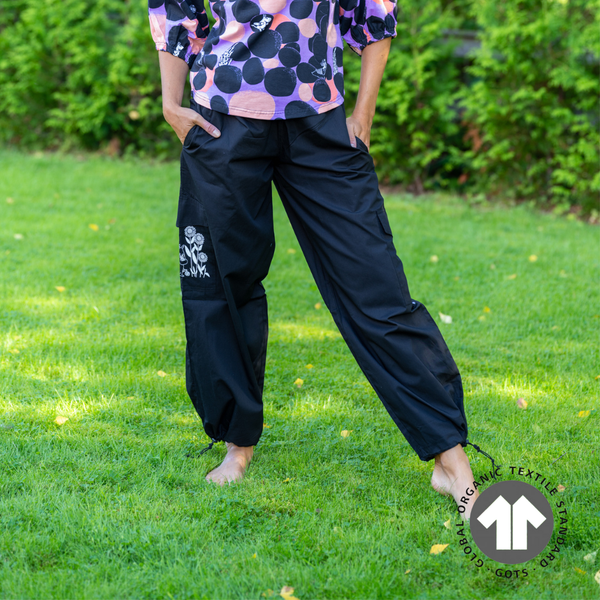 Moomin by KiOma women's pants Virna, black - Moomintroll, XS-3XL