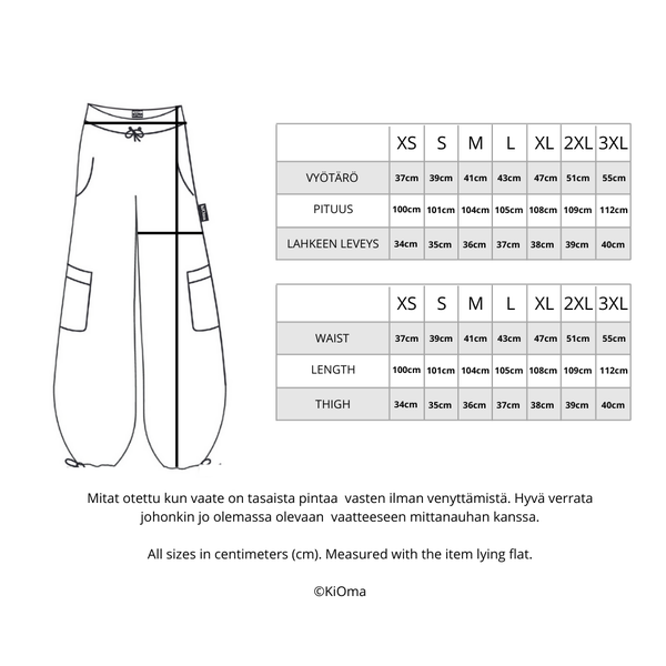 Moomin by KiOma women's pants Virna, black - Moomintroll, XS-3XL