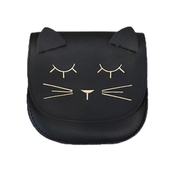 Yuko B. Mina Cat Children's Shoulder Bag &ndash; Black Cat