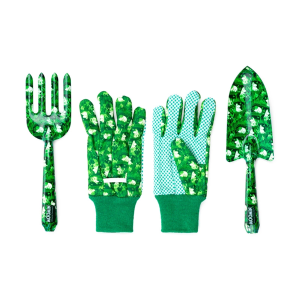Moomin 3 Piece Gardening Gift Set: Trowel, Fork & Gloves