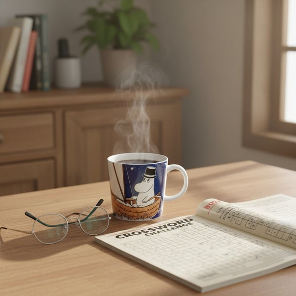 Arabia Moomin Mug Moominpappa Sailing (worn label)