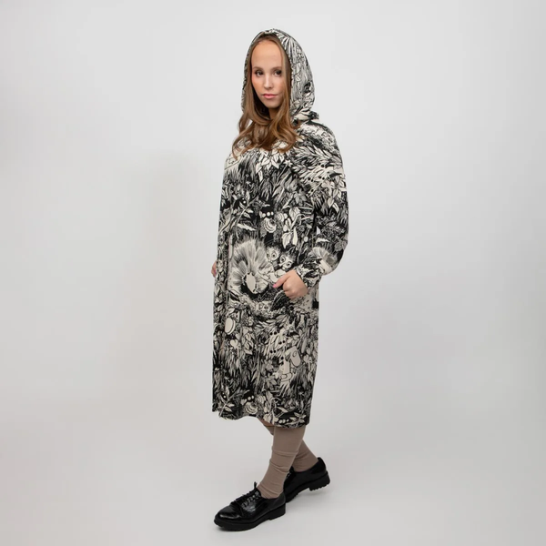 Rubiini Kaisu Hooded Dress, Putty