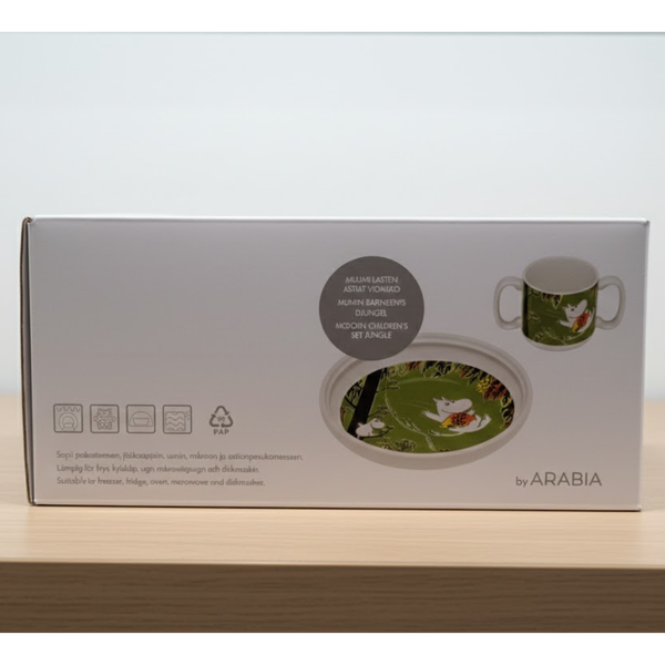 Arabia Moomin Children's Tableware Set Viidakko (Mug and Plate)