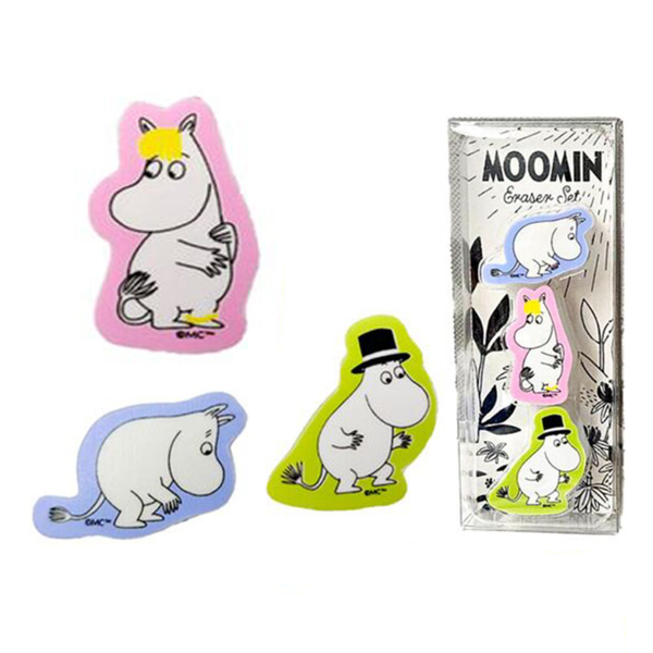 Moomin erasers pastel, 3 pcs