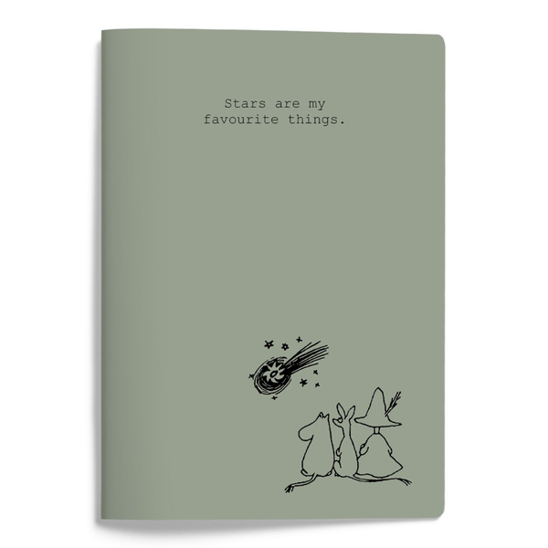 Putinki Moomin 80 Notebook A5 - Stars (Green)