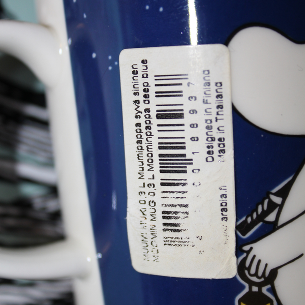 Arabia Moomin Mug Moominpappa Sailing (worn label)