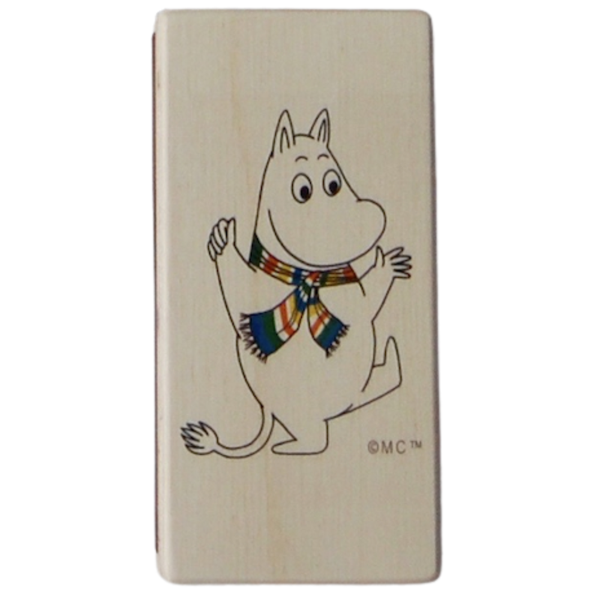 Moomintroll with scarf wooden matchbox