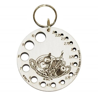 Moomin wooden knitting needle gauge, Little My