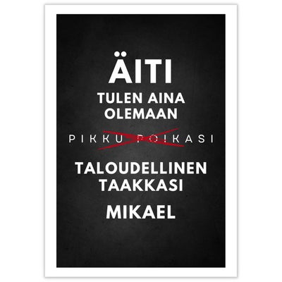 Custom Financial Burden, poster, starting at 6,90&euro;