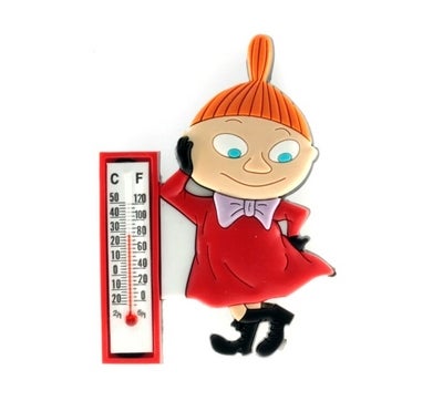 Moomin Rubber Magnet with thermometer, Little My