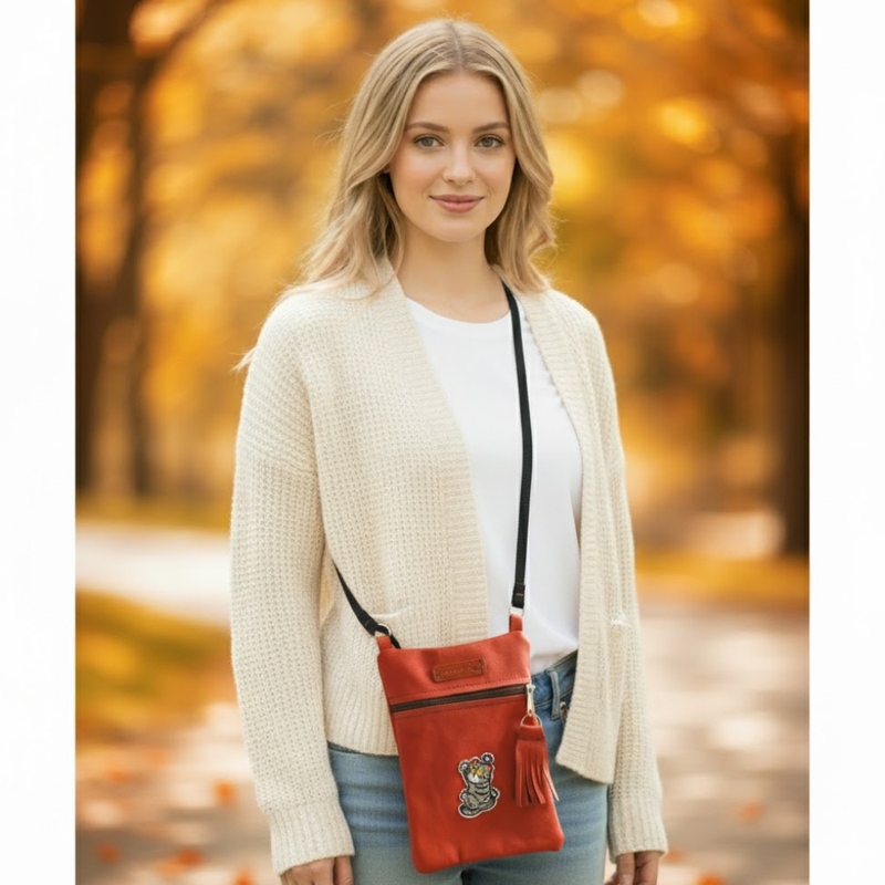 Ihanaiset&reg; Nahkalaukku Hupsu Kissa (Ruskea)