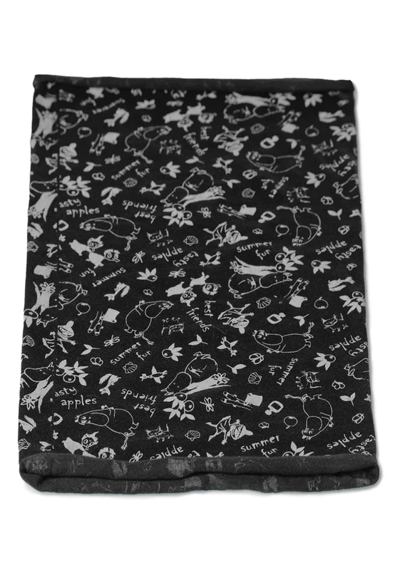 Lasessor Moomin reflective multifunctional scarf, black