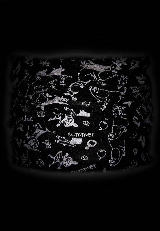 Lasessor Moomin reflective multifunctional scarf, black