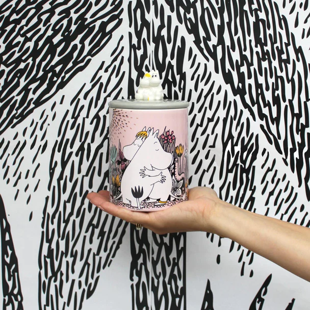 House Of Disaster ceramic Moomin jar with a lid, 'Love' Jar