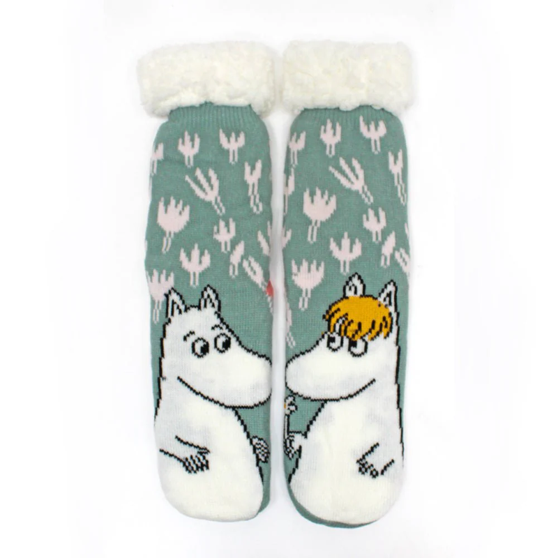 Muumi kukkakuosiset l&auml;mp&ouml;sukat