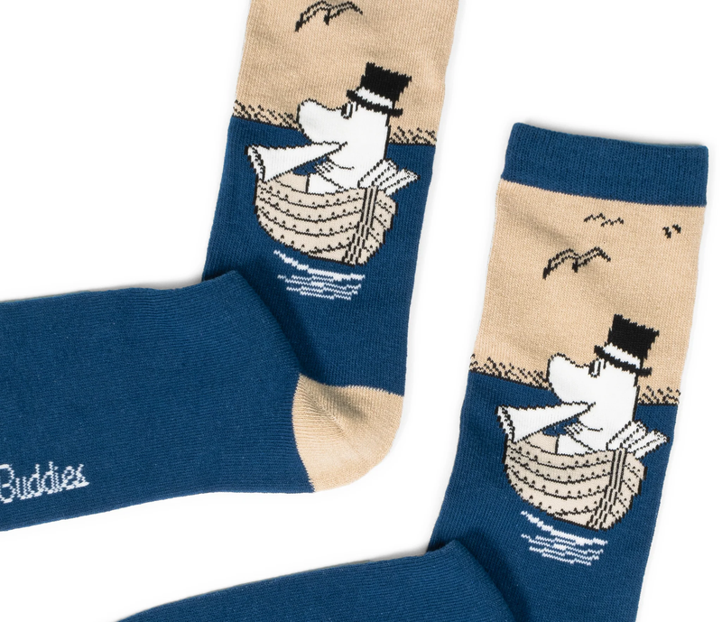 Nordicbuddies Boating men's socks, blue/beige