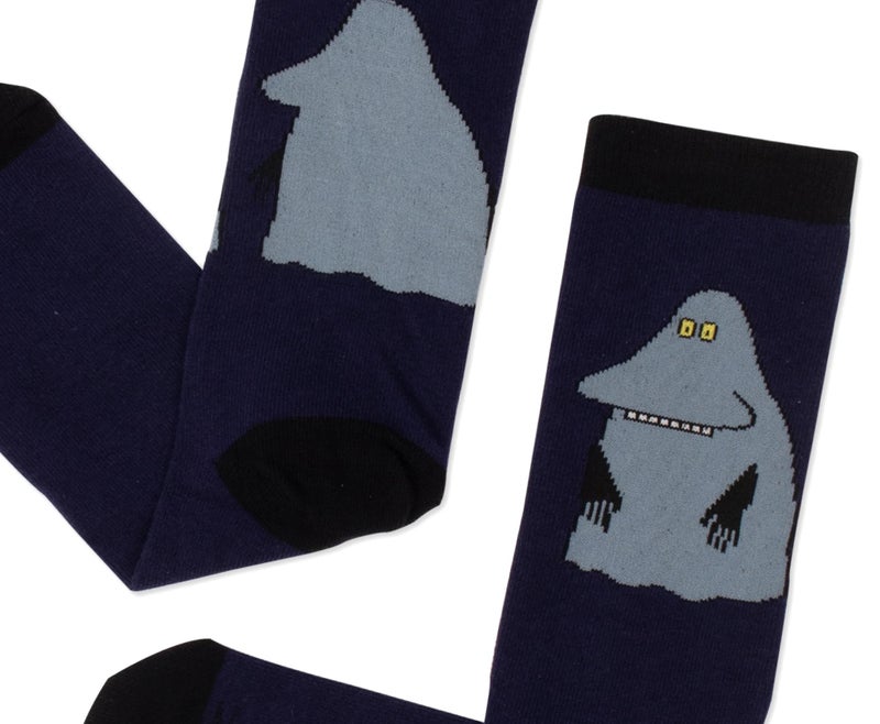 Nordicbuddies Groke on a Walk men's socks, dark blue