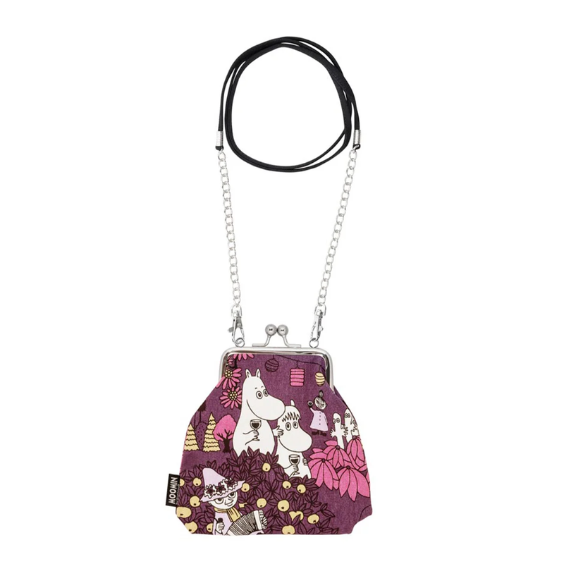 Moomin Vinssi purse bag Time for Celebration, plum